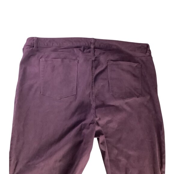 Old Navy Rockstar Mid-Rise Pants Womens Size 28 Plus Reg Purple Stretchy Skinny - Picture 12 of 16